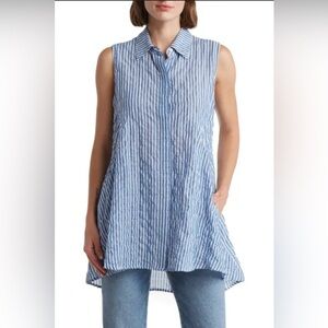 Donna Karan New York NWT In The Groove Sleeveless Striped Top Casual Size XS